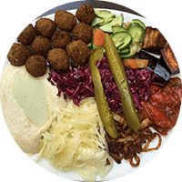 Assiette israélienne, falafels